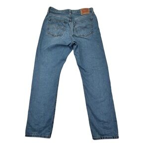 Levis 501 Original Fit Medium Wash Blue Jeans Embroidered Stitching Womens 30x30